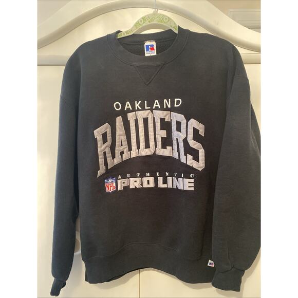 VINTAGE Oakland Raiders NFL Proline authentic Sweatshirt Size Large COMFY - Picture 1 of 4